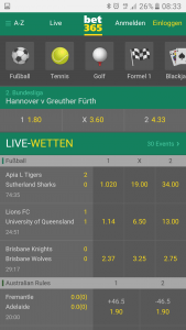 bet365 Livewetten App
