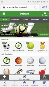 Betway 100% bis zu 150 Euro Bonus